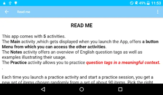 English Question Tags android App screenshot 0