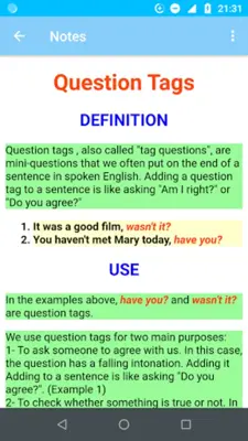 English Question Tags android App screenshot 9